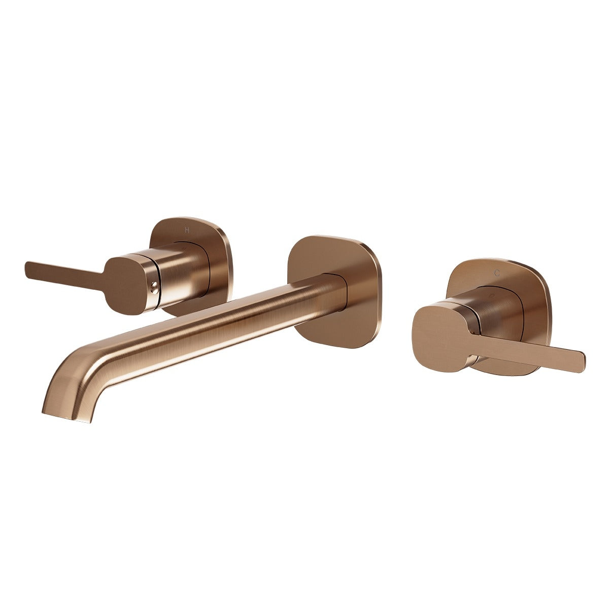 SYMMETRY In-Wall Top Lever Assemblies & 220mm Spout Kit Titanium Bronze