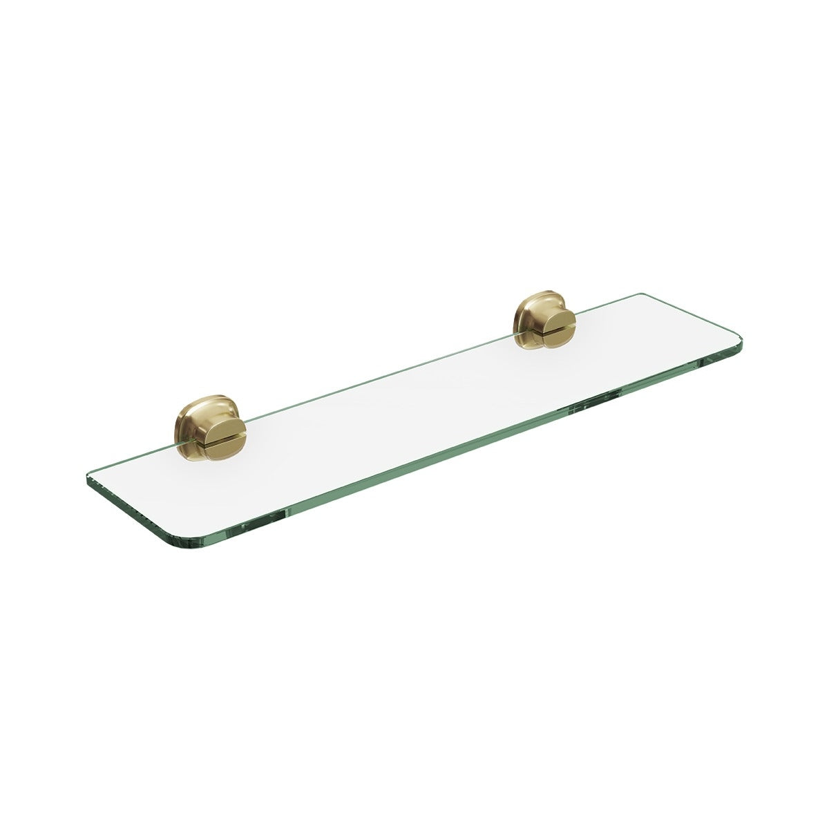 SYMMETRY Glass Shelf 500mm Brushed Champagne Gold