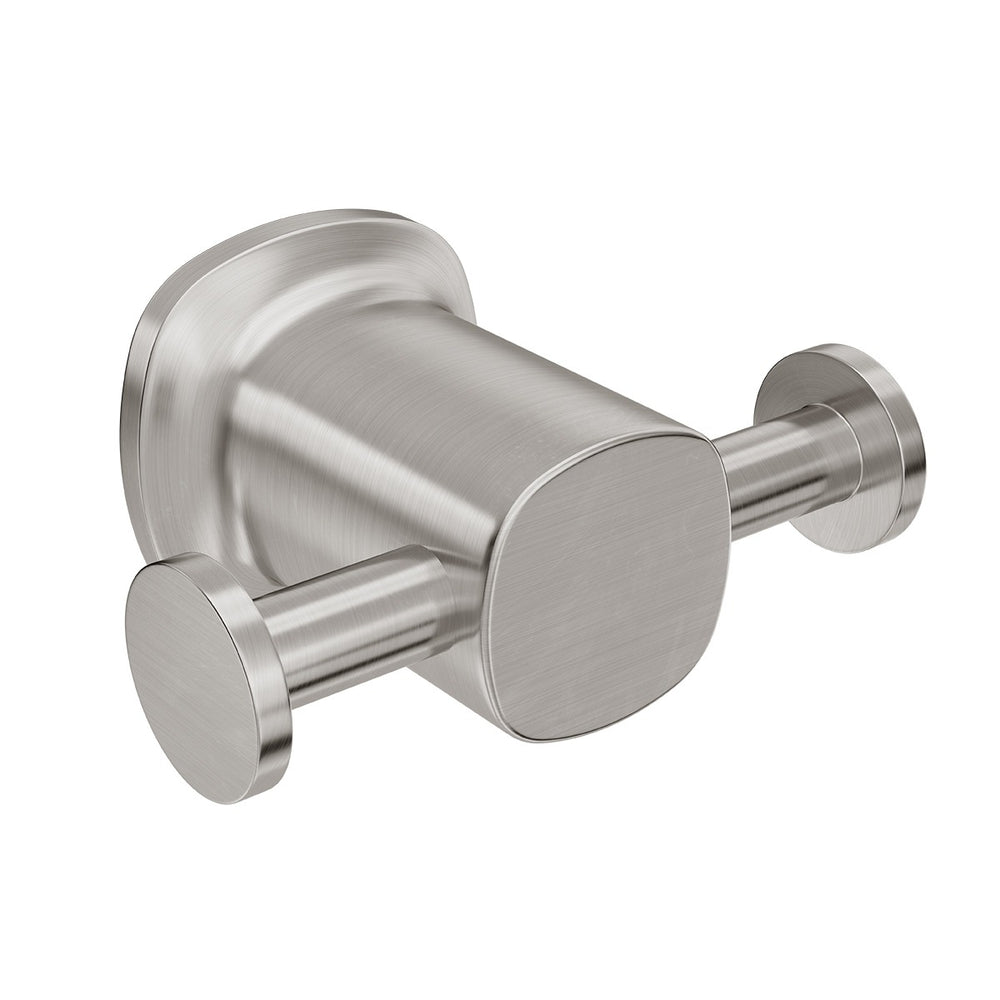 SYMMETRY Double Robe Hook Brushed Nickel (Brushed SS)