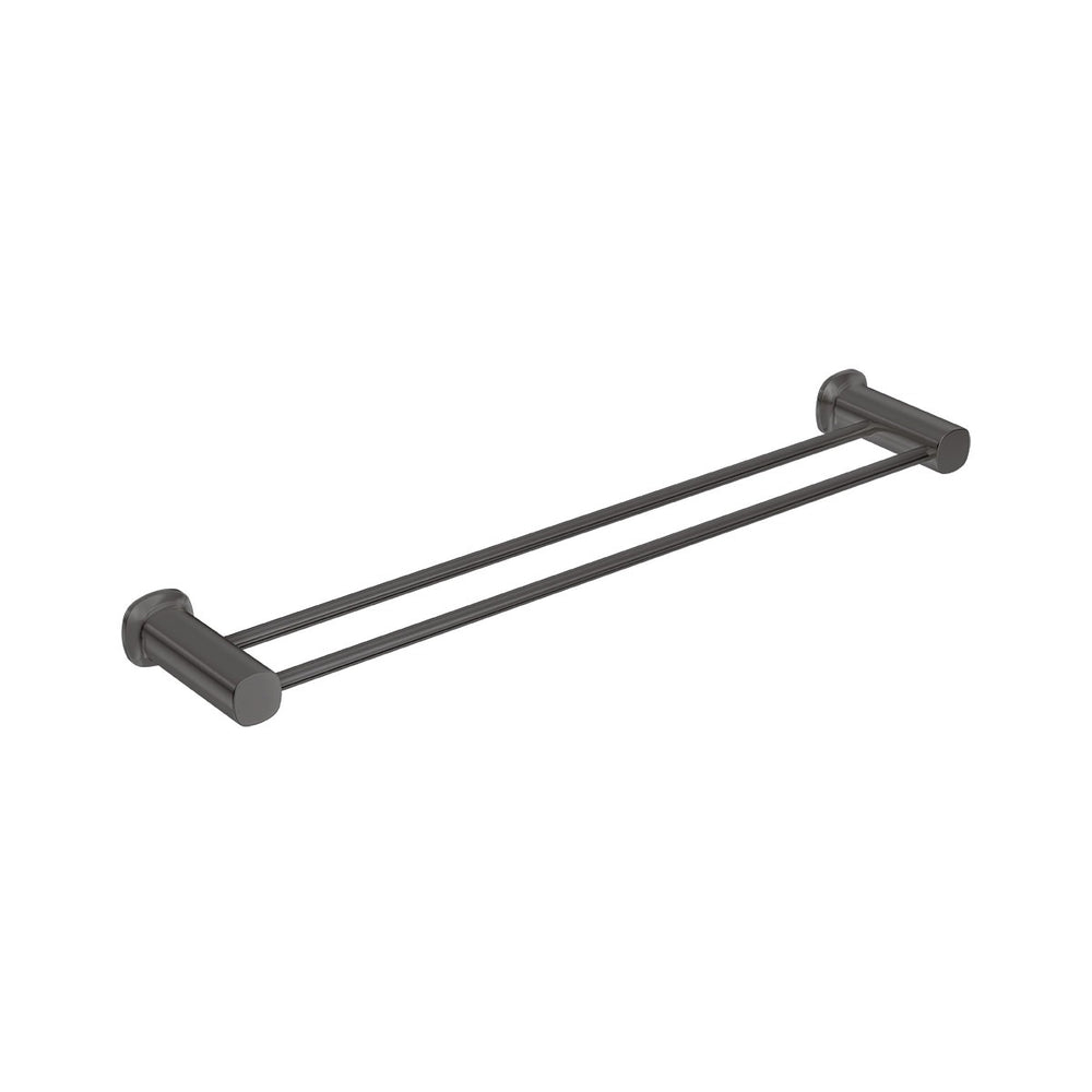 SYMMETRY Double Towel Rail 600mm Gunmetal