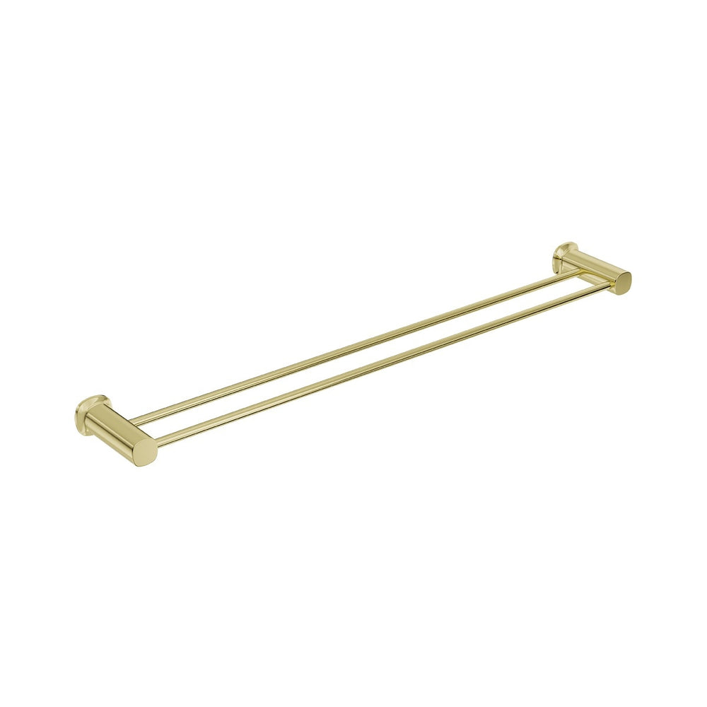 SYMMETRY Double Towel Rail 800mm Champagne Gold