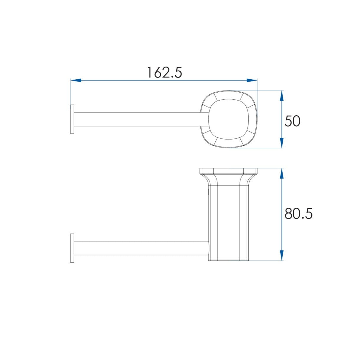 SYMMETRY Toilet Roll Holder Polished Stainless Steel