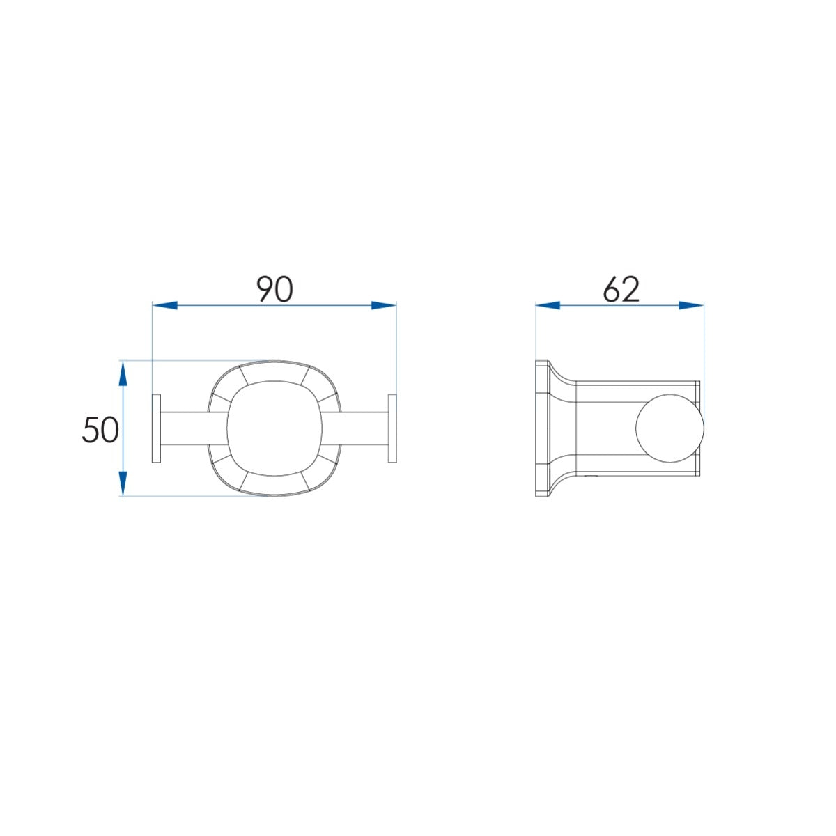 SYMMETRY Double Robe Hook Titanium Bronze