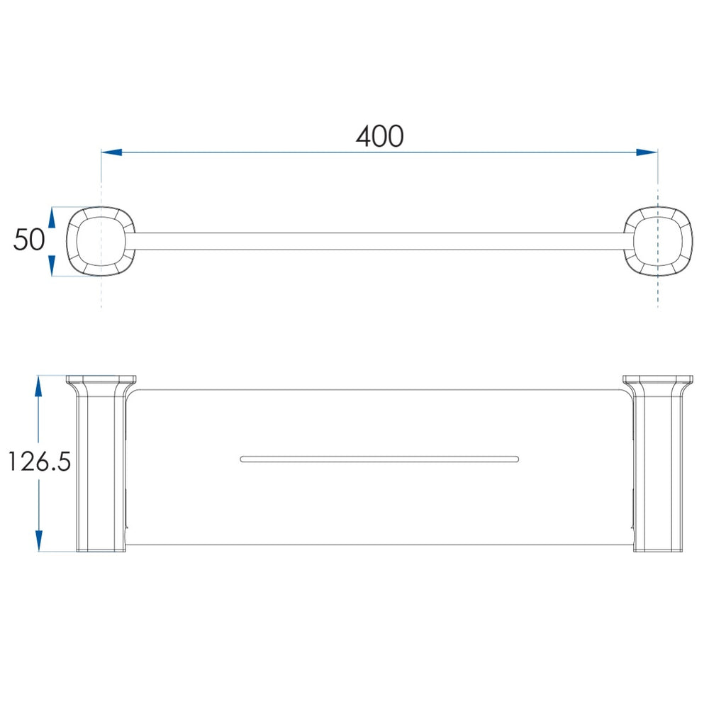 SYMMETRY Shower Shelf Champagne Gold
