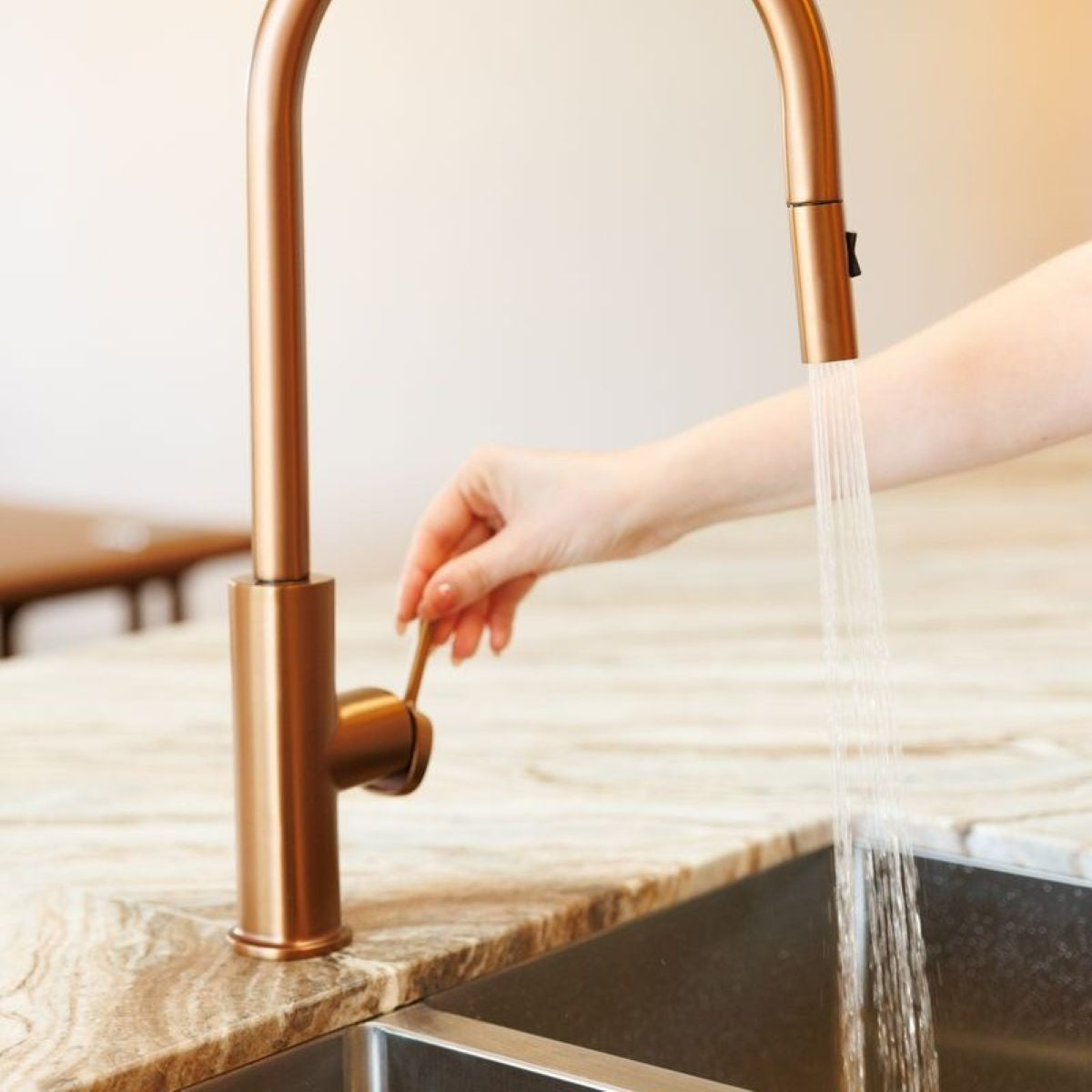 SYMMETRY Pullout Sink Mixer Titanium Bronze