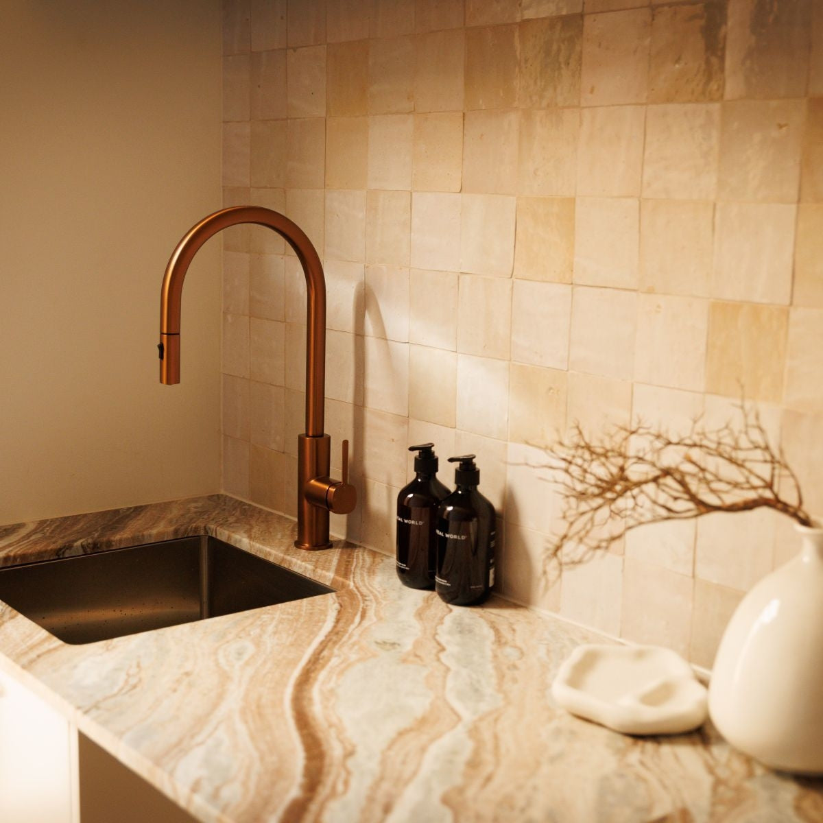 SYMMETRY Pullout Sink Mixer Titanium Bronze