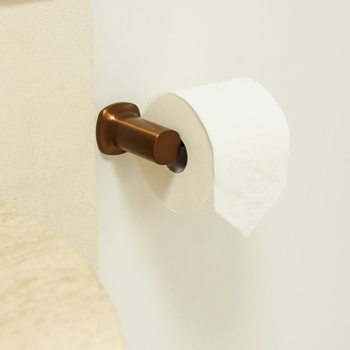 SYMMETRY Toilet Roll Holder Titanium Bronze