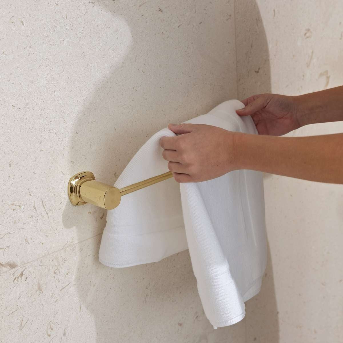 SYMMETRY Hand Towel Holder 300mm Champagne Gold
