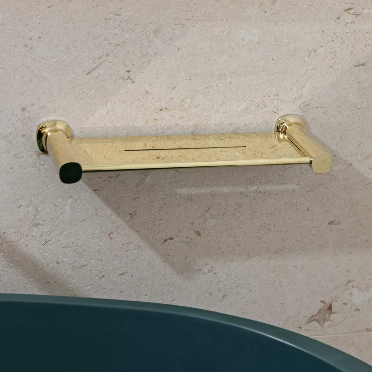 SYMMETRY Shower Shelf Champagne Gold