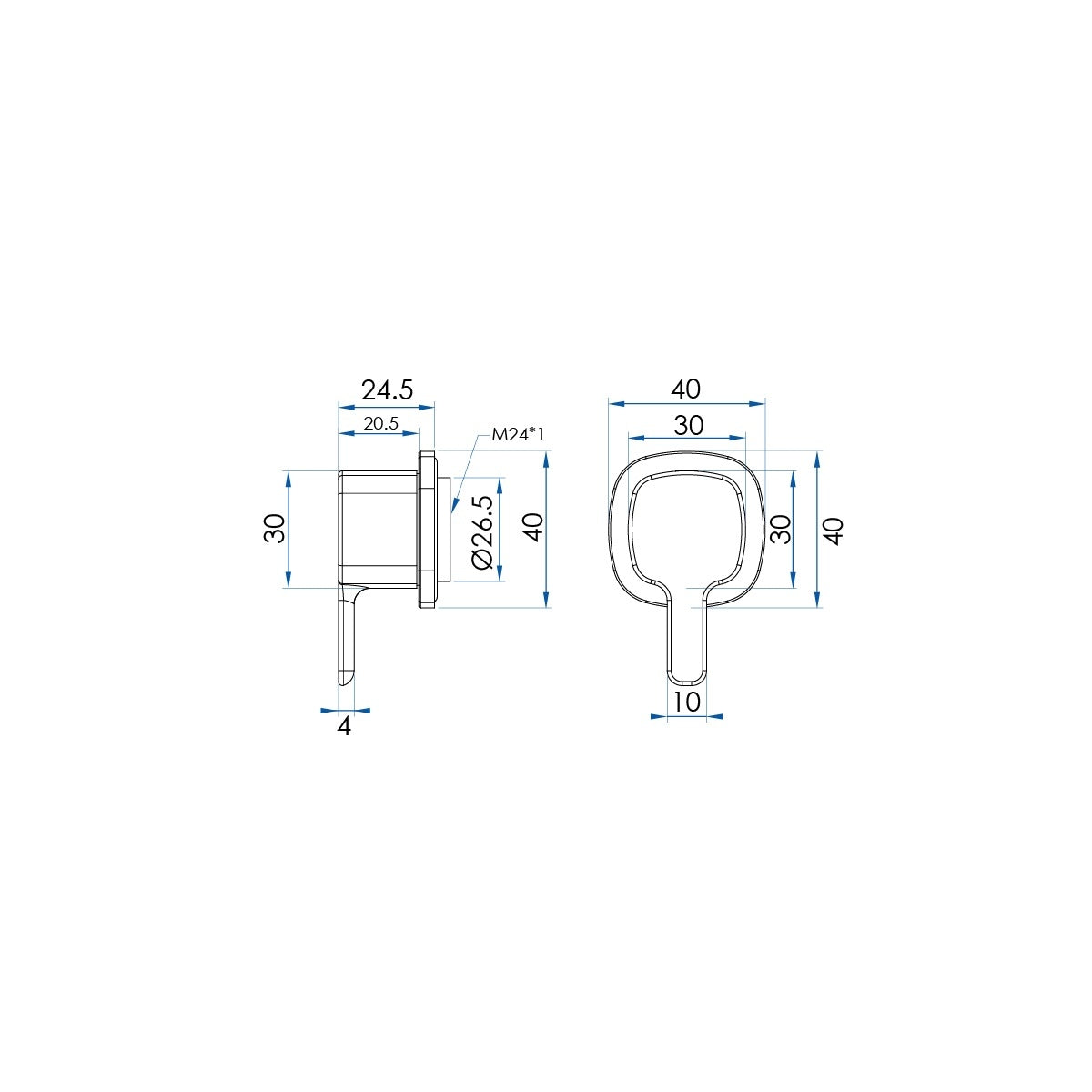 SYMMETRY In Wall Separate Diverter Set Brushed Nickel