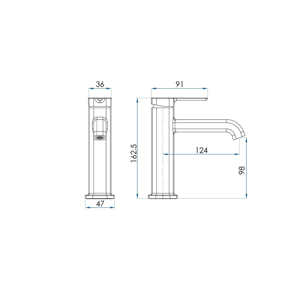 SYMMETRY Basin Mixer Brushed Champagne Gold