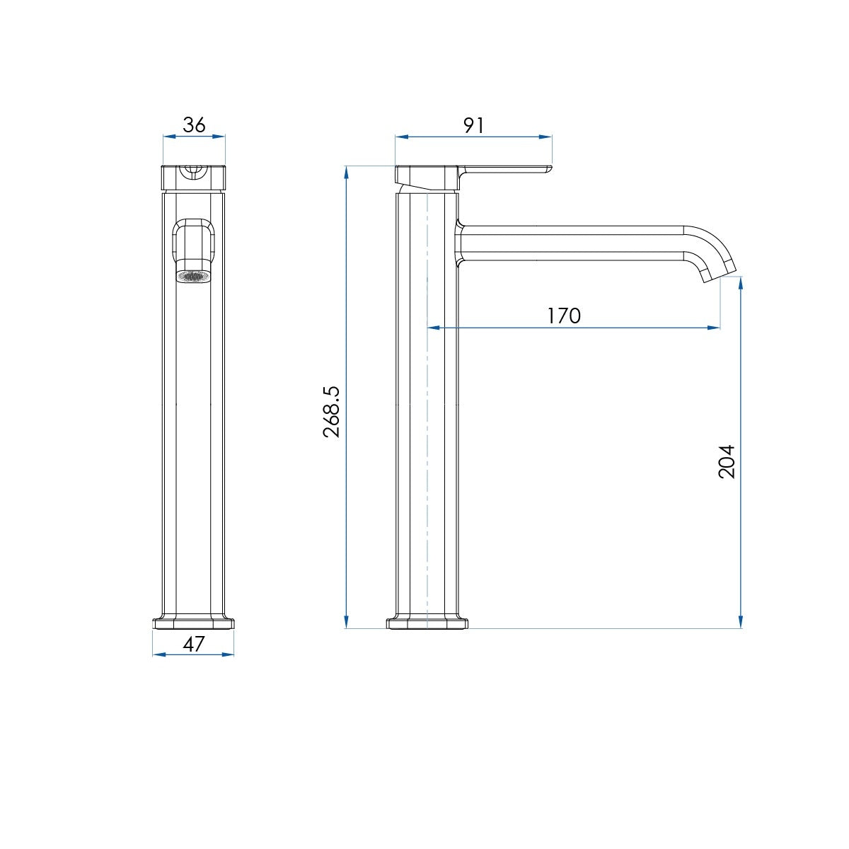 SYMMETRY Tall Basin Mixer Titanium Bronze
