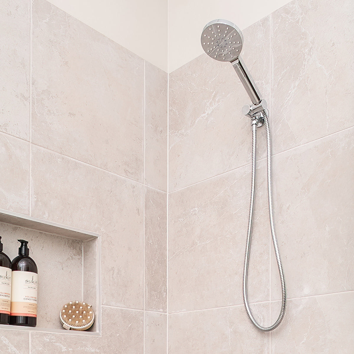 SPIN Shower Elbow with Hand Shower Bracket Chrome