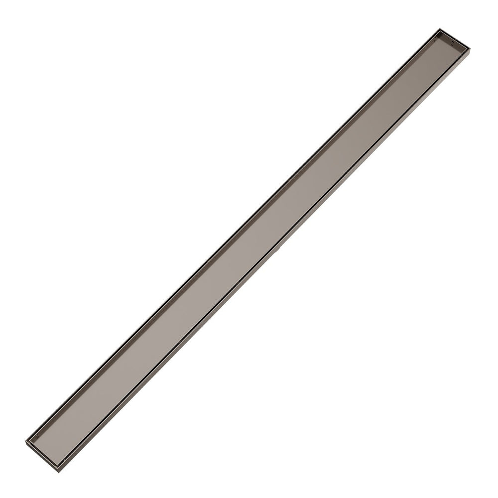 LIDO LINEAR Tile Floor Drain 1500 x 100mm Brushed Nickel