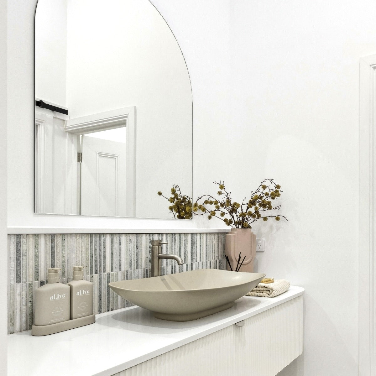 WAVE Wall Hung Vanity 1200mm Matte White