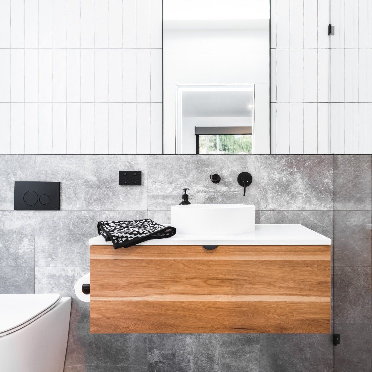 EDEN Wall Hung Modular Vanity 900mm Timber Laminate