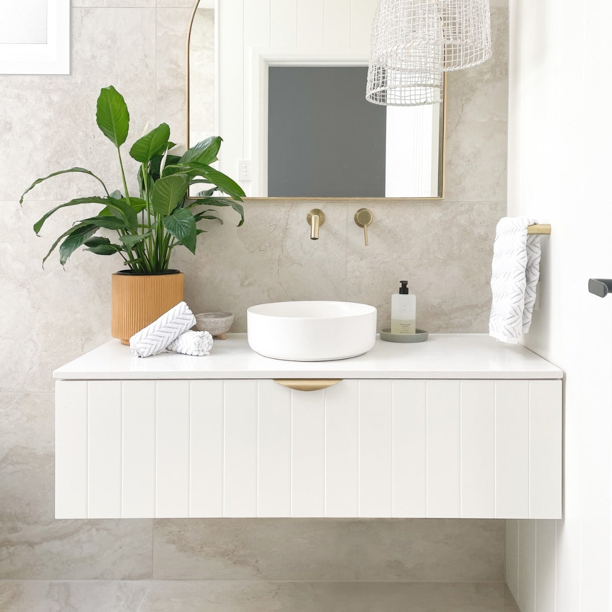 VENICE Wall Hung Vanity 1200mm Matte White