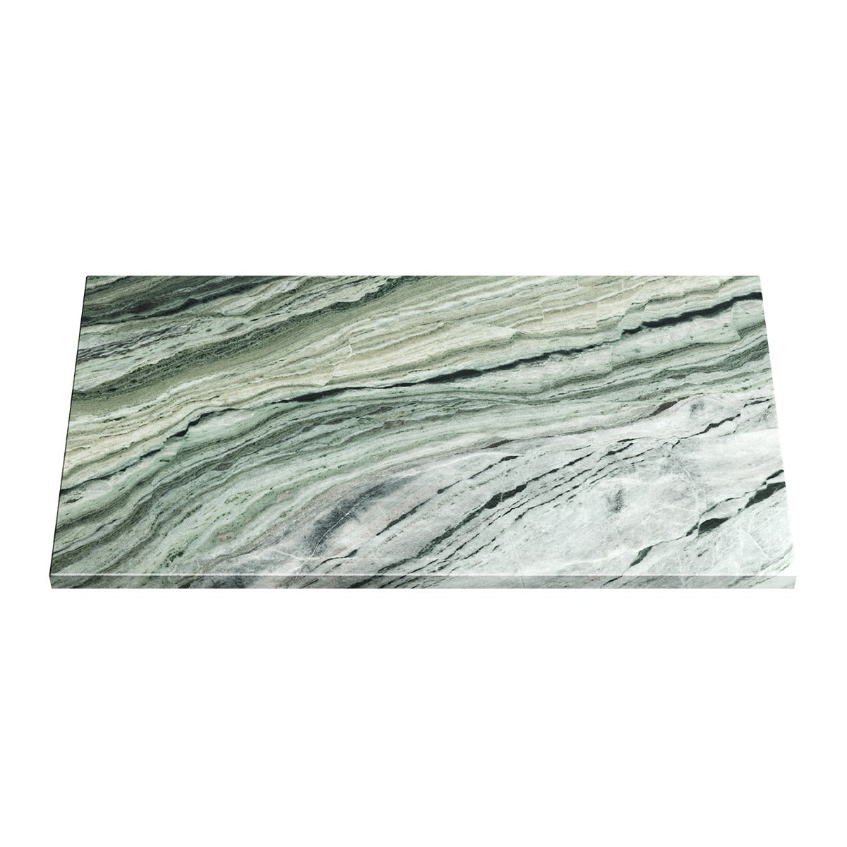 VERDE TEMPEST 30mm Thick Marble Stone Top 900mm