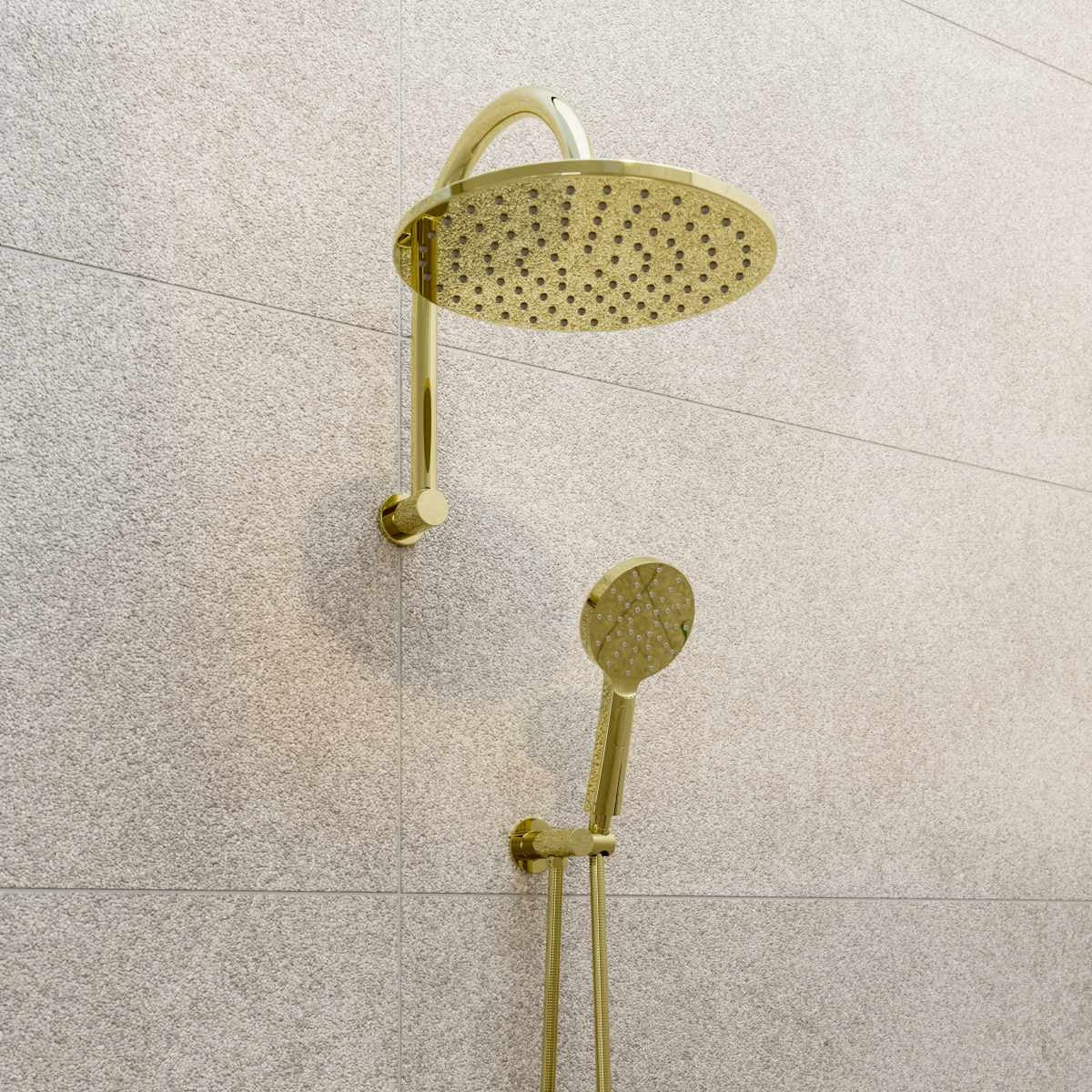 SPIN Gooseneck Shower Arm Champagne Gold