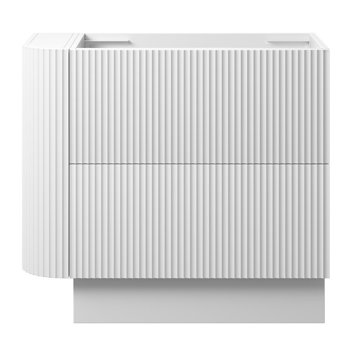 WAVE Corner Floor Mount Vanity 900mm Matte White