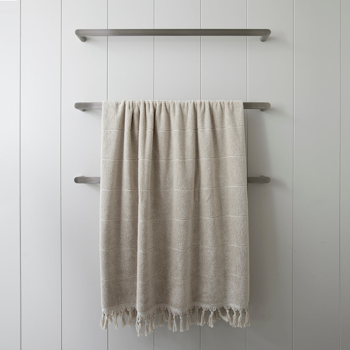 EDEN Single Towel Rail Brushed Nickel 800mm