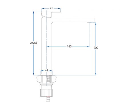 Ollie Tall Basin Mixer Tech