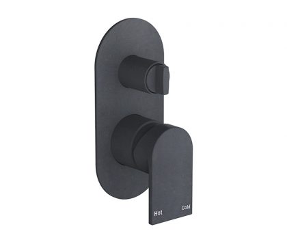 Ollie In Wall Mixer with Diverter Matte Black