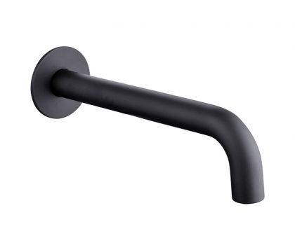 Spin Basin Wall Spout 200mm Matte Black