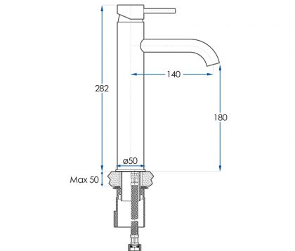 Spin Tall Basin Mixer Tech
