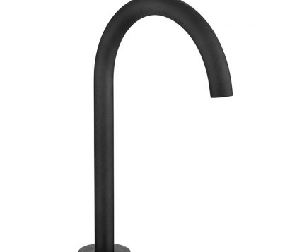 Spin Round Basin/Bath Hob Spout Matte Black