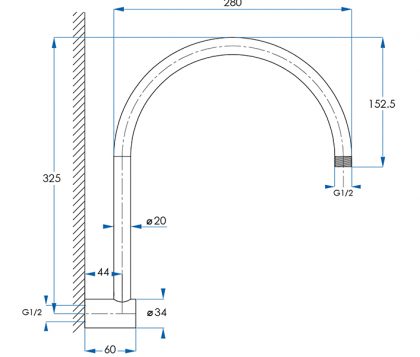 Spin Round Gooseneck Wall Arm Tech