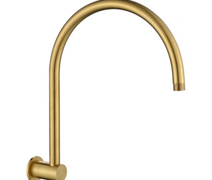 Spin Round Gooseneck Wall Arm (Brushed Brass)