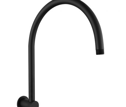 Spin Round Gooseneck Wall Arm (Matte Black) Main