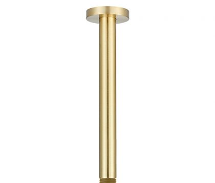 Spin Round Ceiling Dropper 300mm (Brushed Brass)