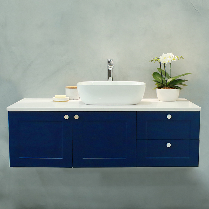 wall hung hamptons vanity