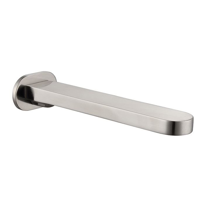 OLLIE In Wall Bath Spout Brushed Nickel 200mm Casa Lusso