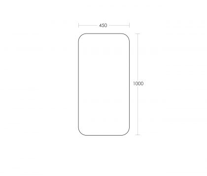 Reflekta Rounded Rectangle Pencil Edge Mirror 1000x450mm Tech