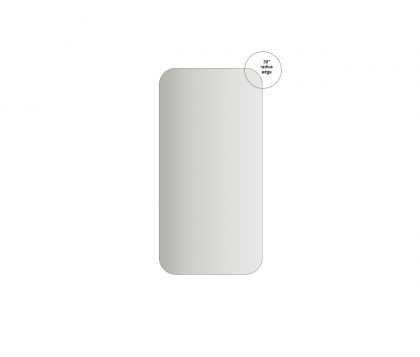 Reflekta Rounded Rectangle Pencil Edge Mirror 1000x450mm