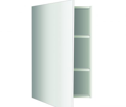 Osca Ceiling Height White Mirrored Cabinet 600mm
