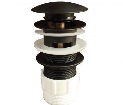 Dome Pop Up Waste With Overflow 32x80mm (Matte Black)