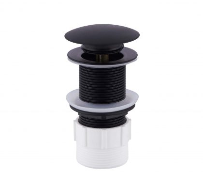 Dome Pop Up Waste Without Overflow 32x80mm (Matte Black)