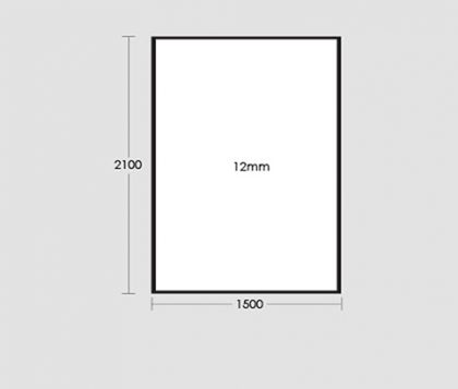 1500mm Frameless Glass Panel Tech