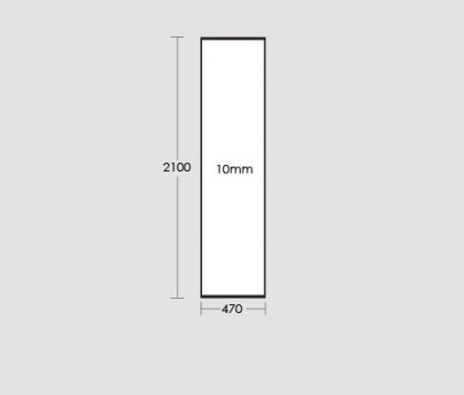 470mm Frameless Glass Panel Tech