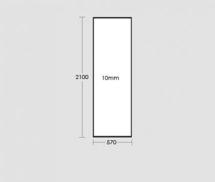 570mm Frameless Glass Panel Tech