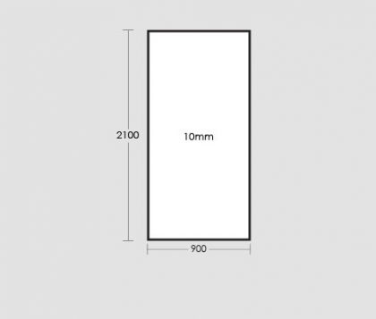 900mm Frameless Glass Panel Tech