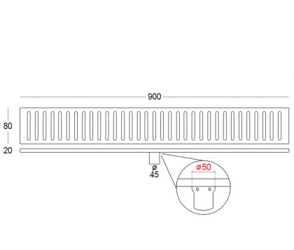 Panzano Shower Grate 900mm