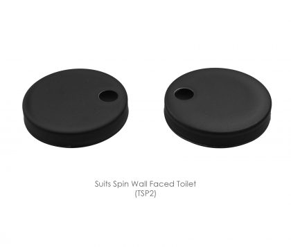 Round Matte Black Seat Fixing Cap for Spin Toilets