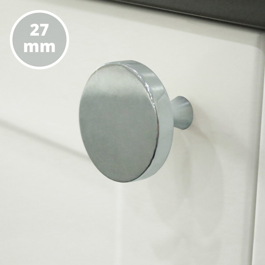OLIVER Round Knob Handle 27mm Chrome (each) Casa Lusso