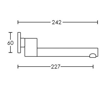 Spin Swivel Wall Spout 240mm Tech