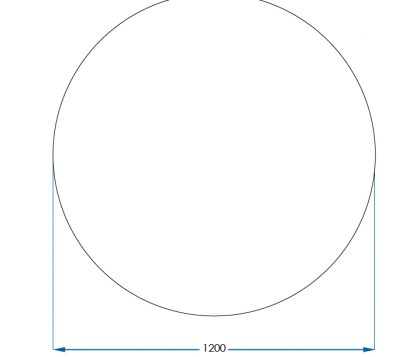 Reflekta Round Pencil Edge Mirror 1200mm Tech